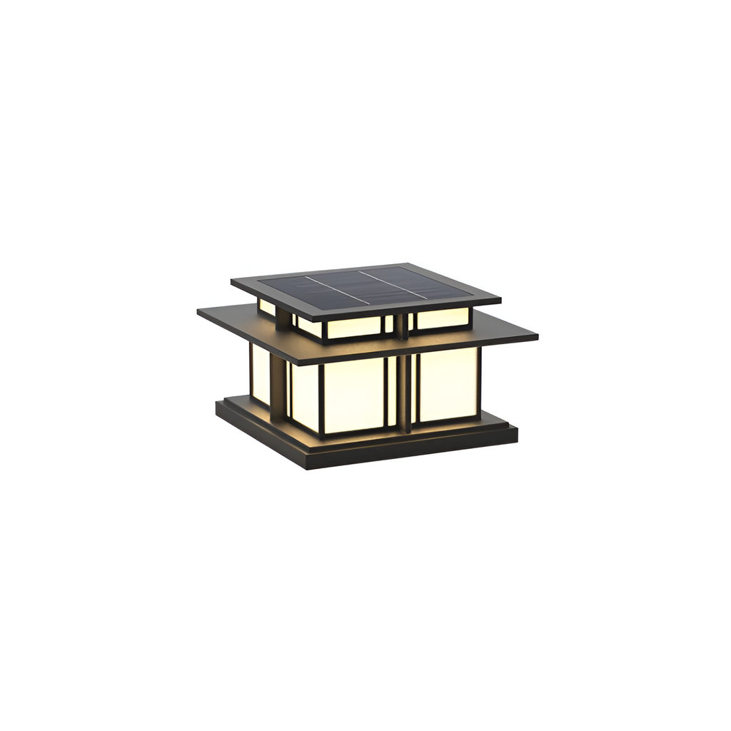 Minimalistisk Solcelle-søjlelampe - Industriel