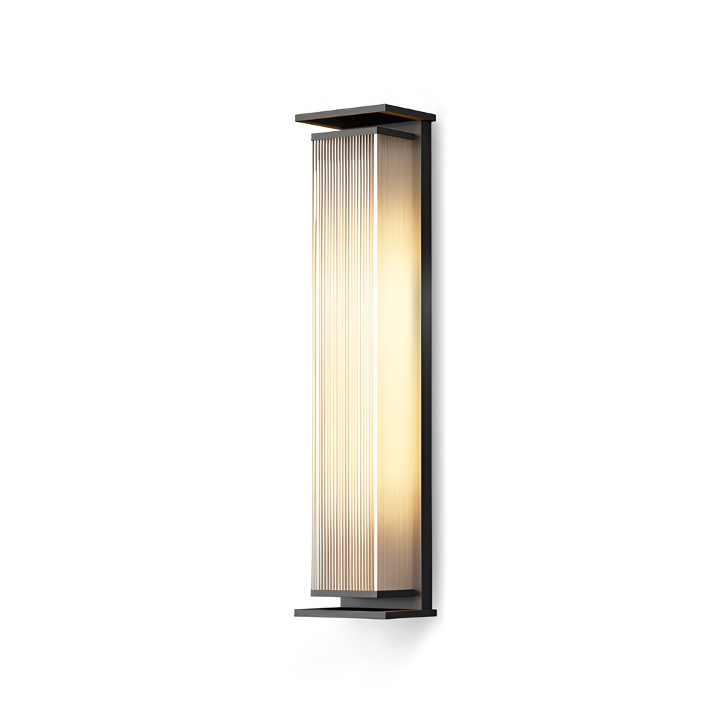 Rillet Lineær Solenergi Væglampe - Minimalistisk
