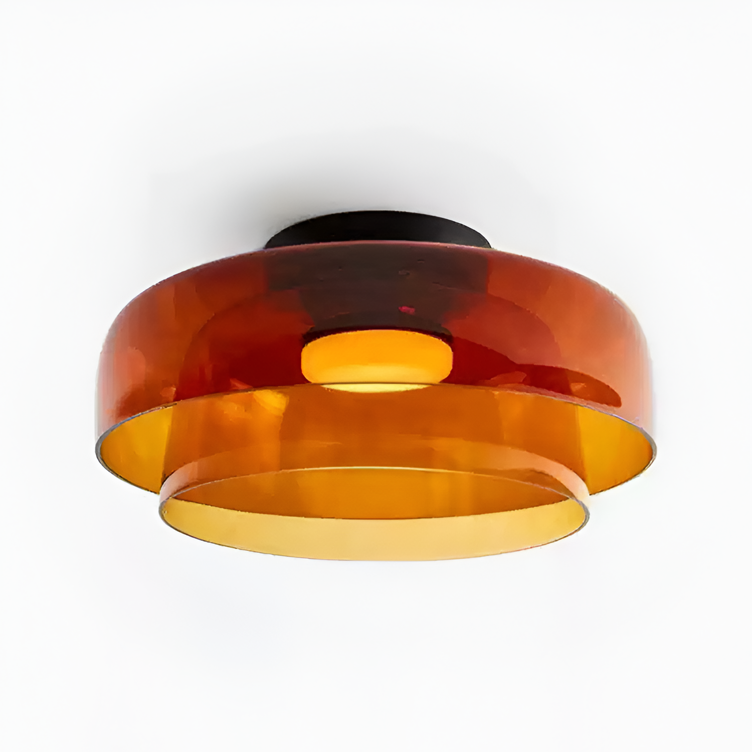 Flerlaget Transparent Glasloftlampe - Minimalistisk