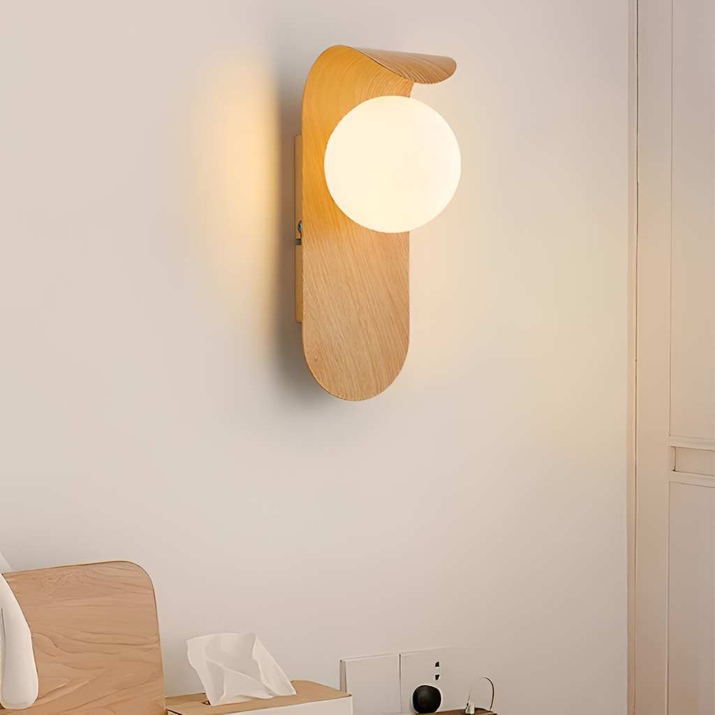 Minimalistisk buet væglampe – Art Deco-stil
