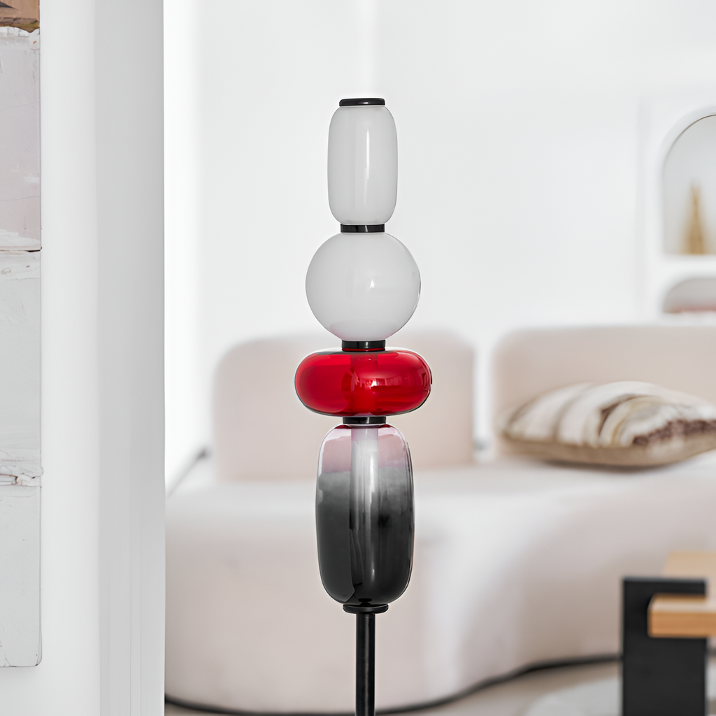 Stablet Geometrisk Glasgulvlampe - Moderne