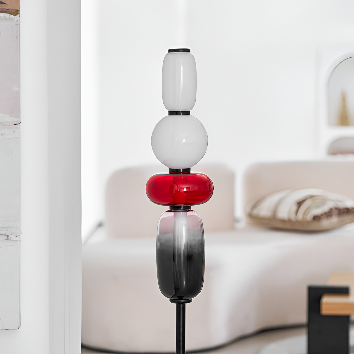 Stablet Geometrisk Glasgulvlampe - Moderne