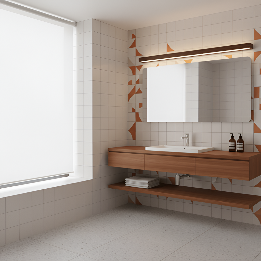 Lineær Træ Geometrisk Væglampe - Minimalistisk