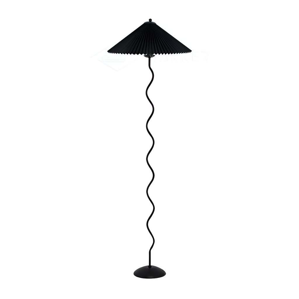 Plisseret Bølget Gulvlampe - Minimalistisk