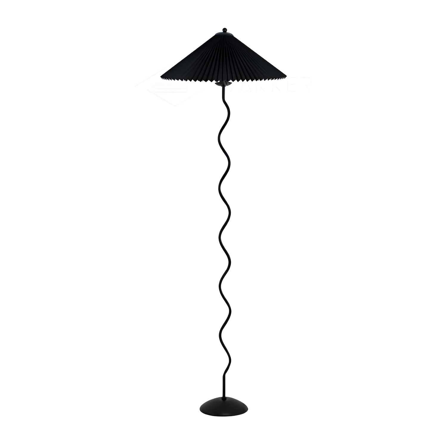 Plisseret Bølget Gulvlampe - Minimalistisk