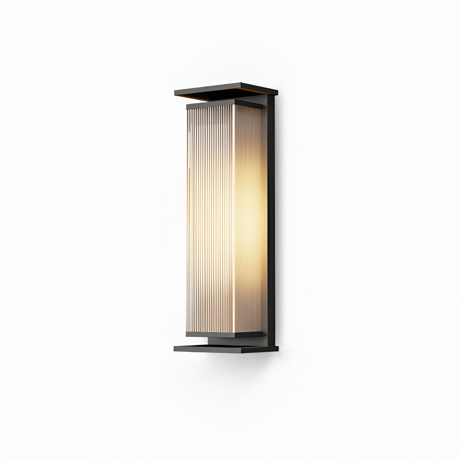 Rillet Lineær Solenergi Væglampe - Minimalistisk