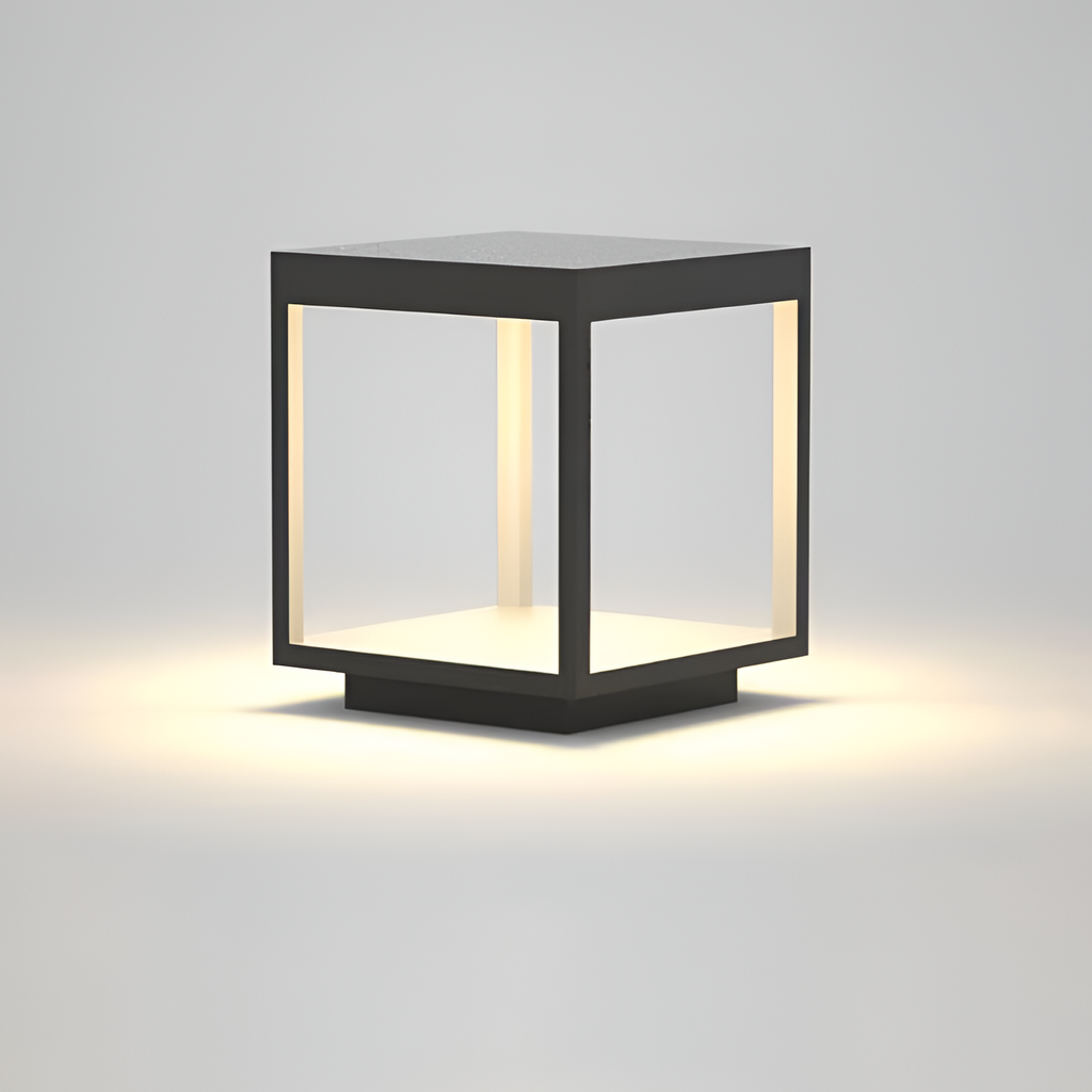 Geometrisk Solcellelampe til Udendørsbrug - Minimalistisk