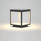 Geometrisk Solcellelampe til Udendørsbrug - Minimalistisk