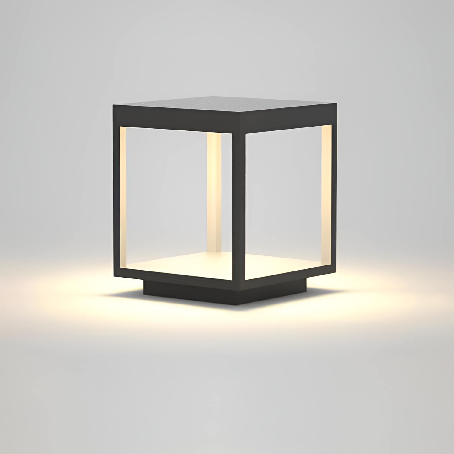 Geometrisk Solcellelampe til Udendørsbrug - Minimalistisk