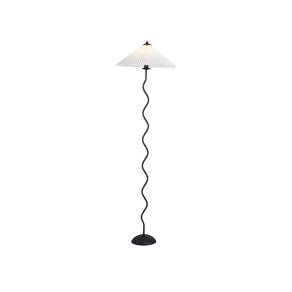 Plisseret Bølget Gulvlampe - Minimalistisk