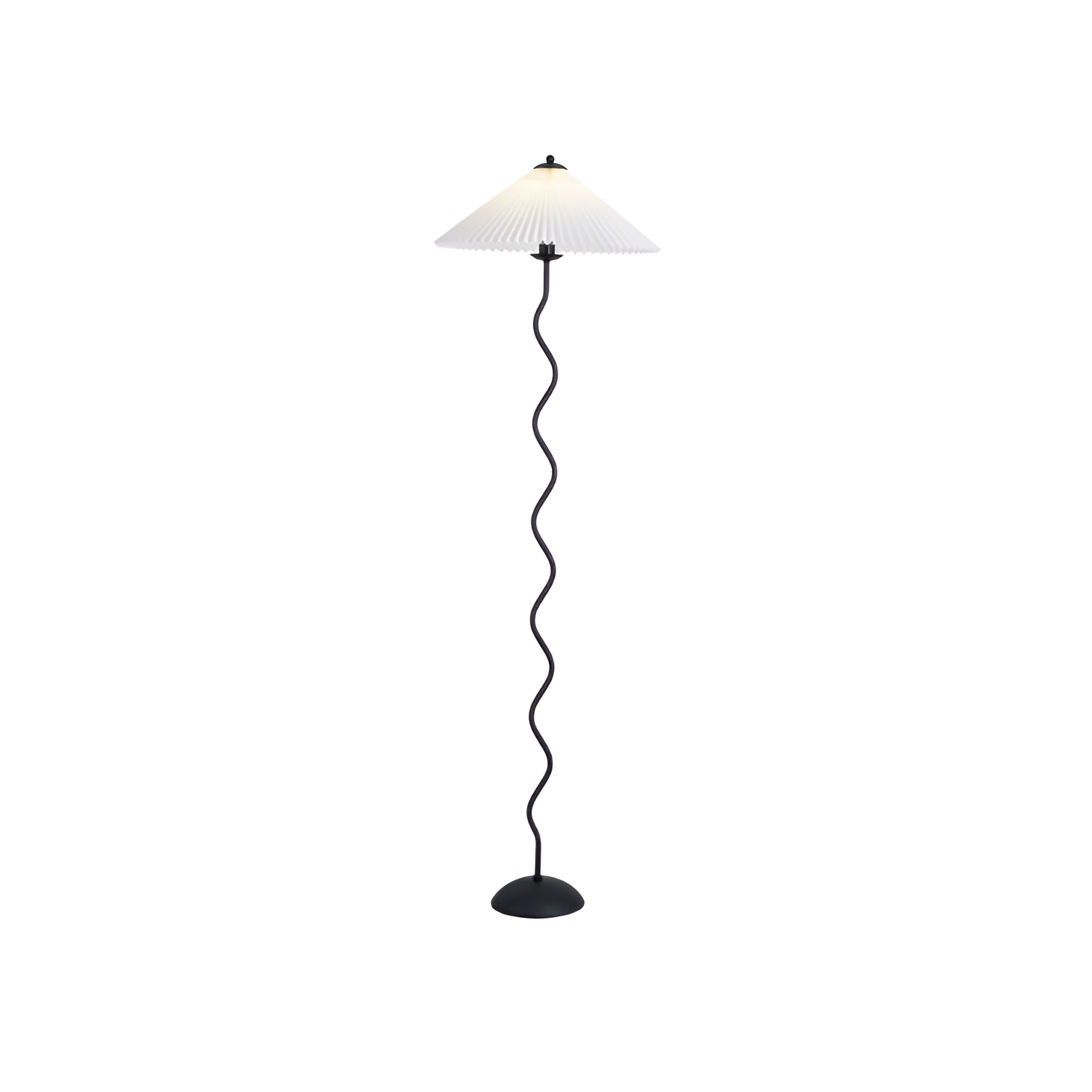 Plisseret Bølget Gulvlampe - Minimalistisk