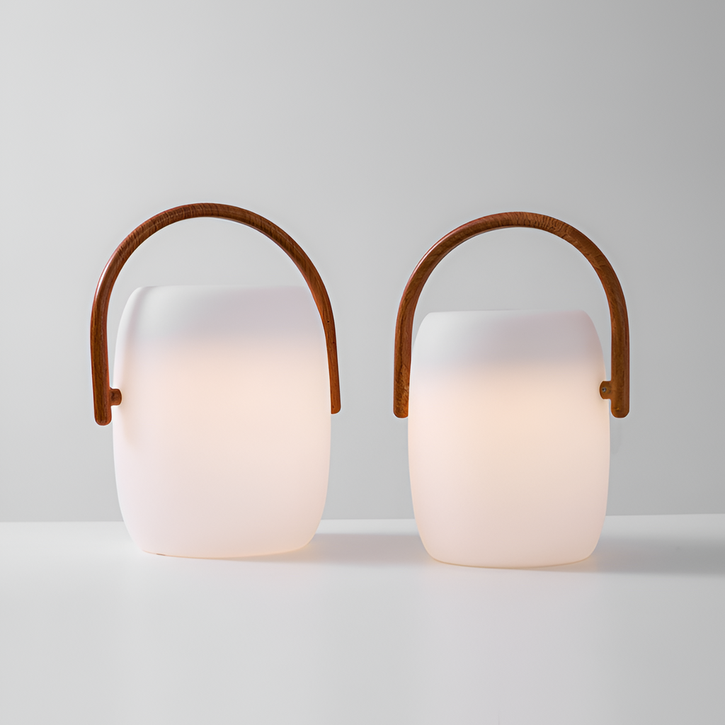 Minimalistisk bærbar lanterne lampe - solcelledrevet