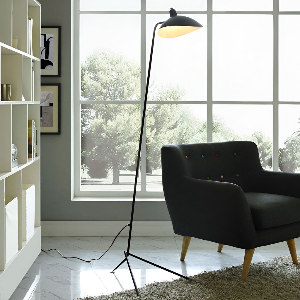 Industriel Minimalistisk Gulvlampe - Justerbar