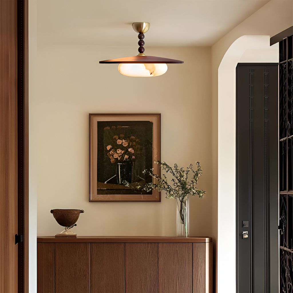 Skulpturel Alabast Loftlampe - Moderne