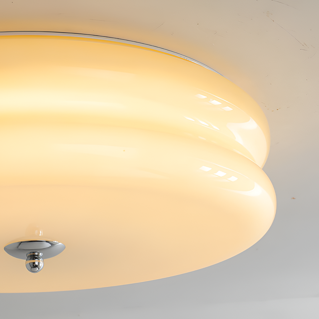 Blanke Loftlampe med Etager - Rundet
