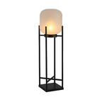 Geometrisk Industriel Solcelle Gulvlampe - Minimalistisk