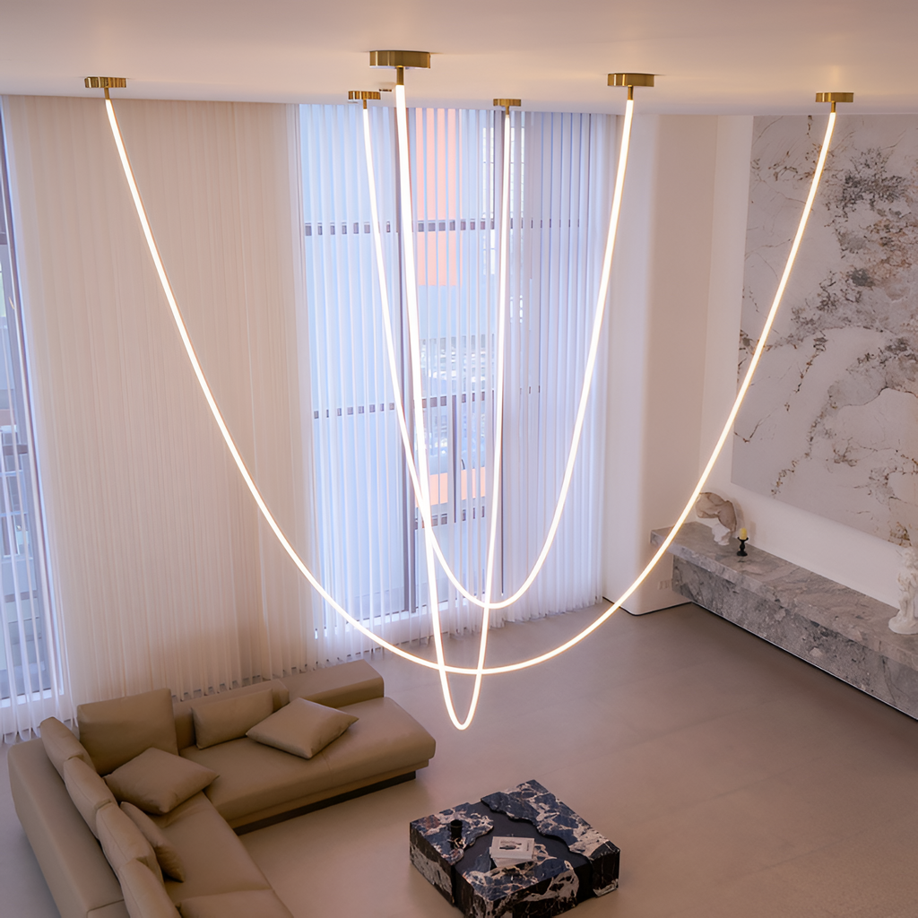 Minimalistisk Modulær Loop Lysekrone - Justerbar