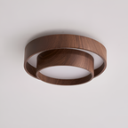 Lagdelt Træ-Effekt Loftslampe - Minimalistisk