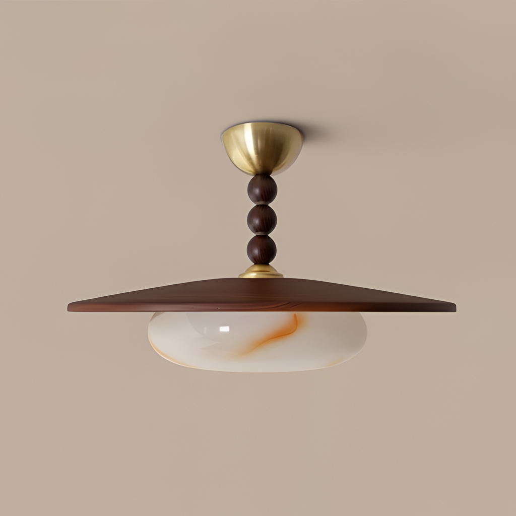 Skulpturel Alabast Loftlampe - Moderne