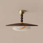 Skulpturel Alabast Loftlampe - Moderne