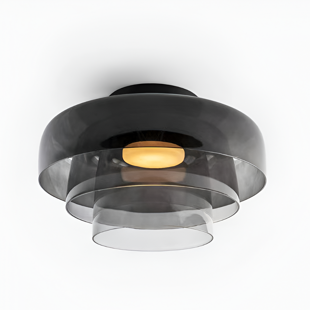 Flerlaget Transparent Glasloftlampe - Minimalistisk