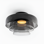 Flerlaget Transparent Glasloftlampe - Minimalistisk