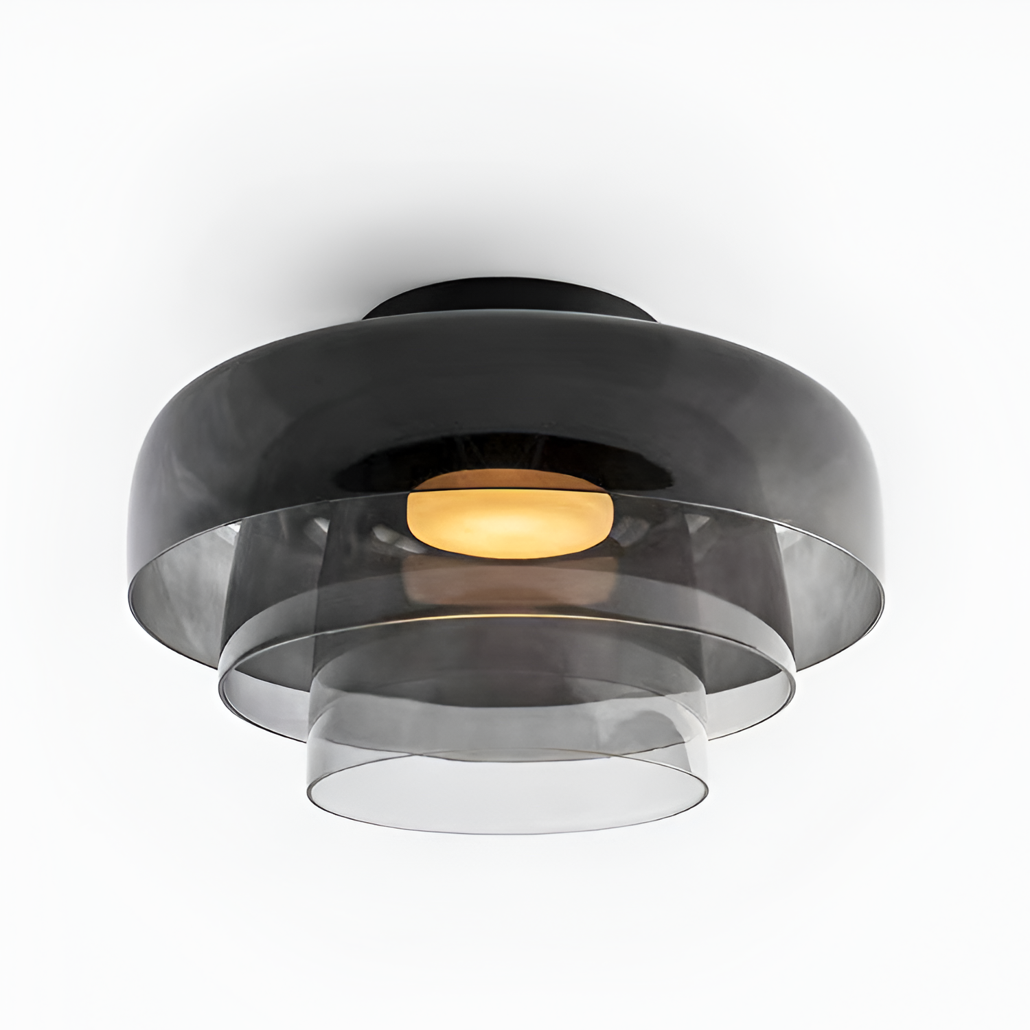 Flerlaget Transparent Glasloftlampe - Minimalistisk
