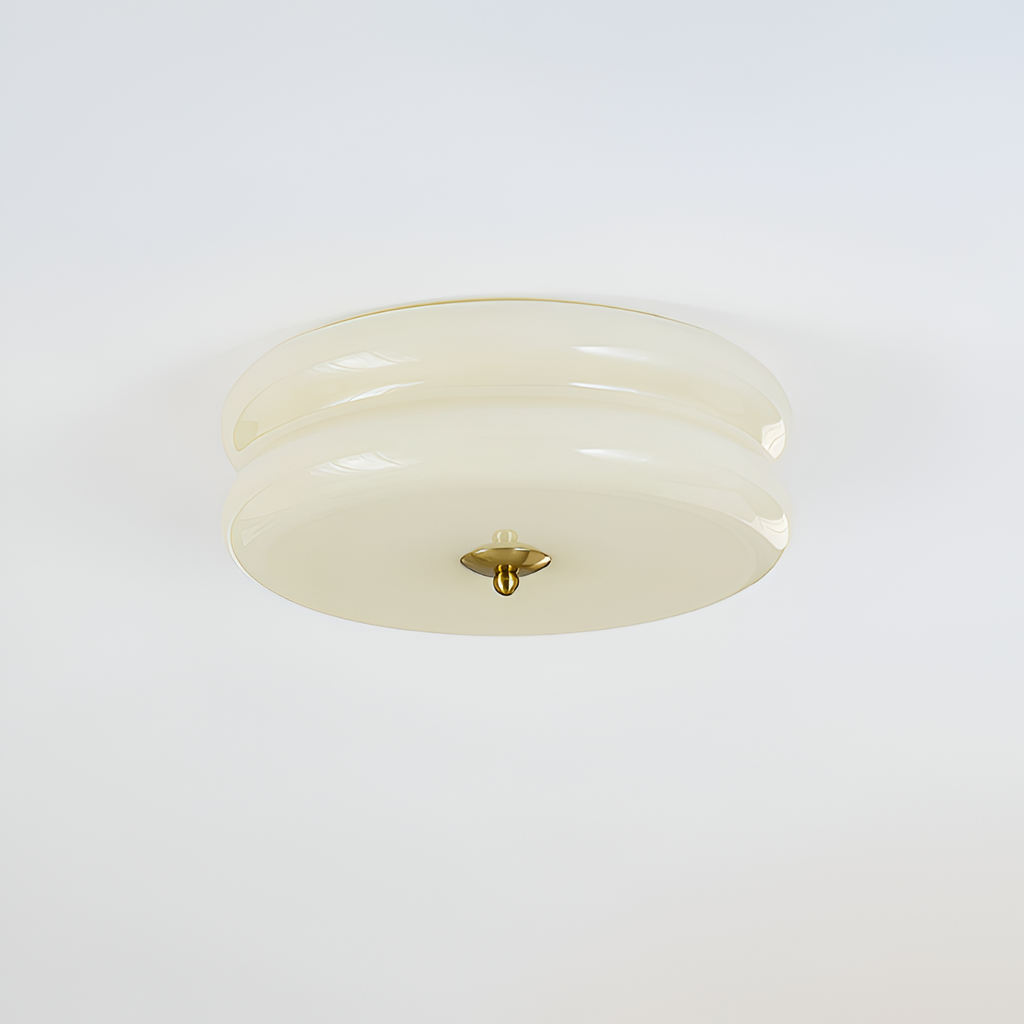 Blanke Loftlampe med Etager - Rundet