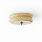 Blanke Loftlampe med Etager - Rundet