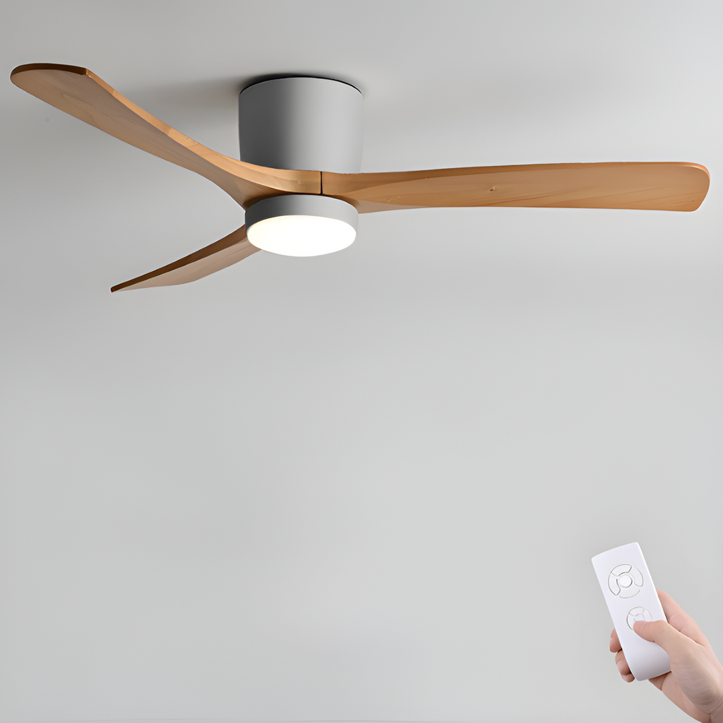 Nordisk Træ Loftsventilatorslampe - Justerbar