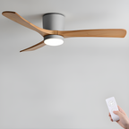 Nordisk Træ Loftsventilatorslampe - Justerbar