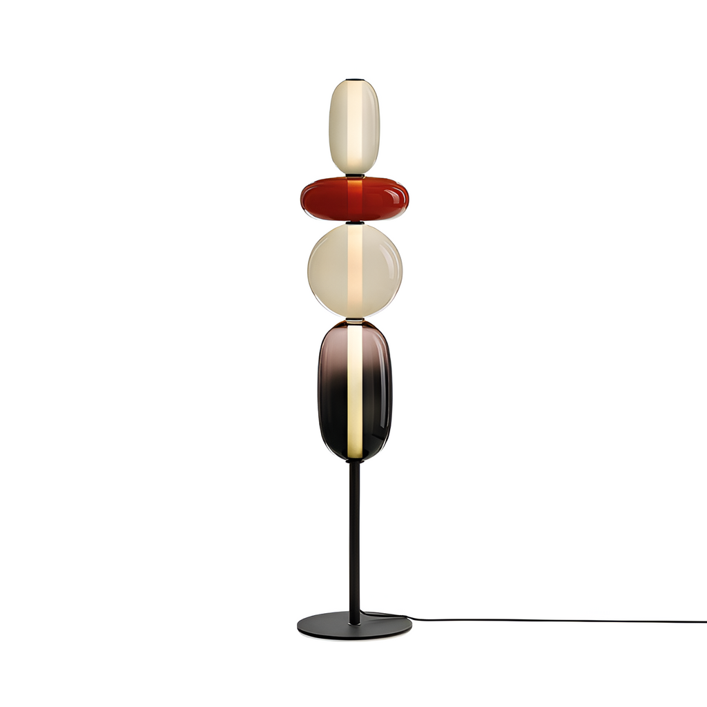 Stablet Geometrisk Glasgulvlampe - Moderne