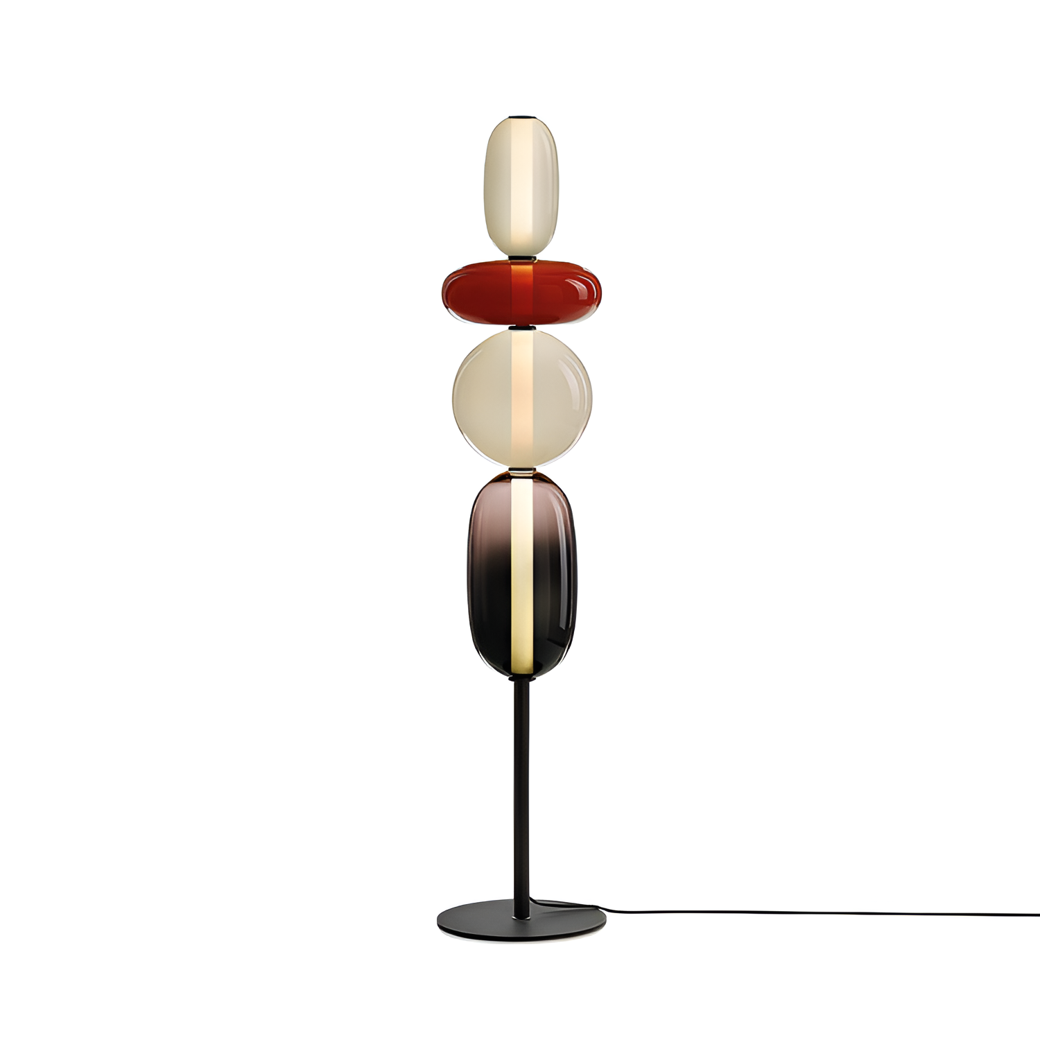 Stablet Geometrisk Glasgulvlampe - Moderne
