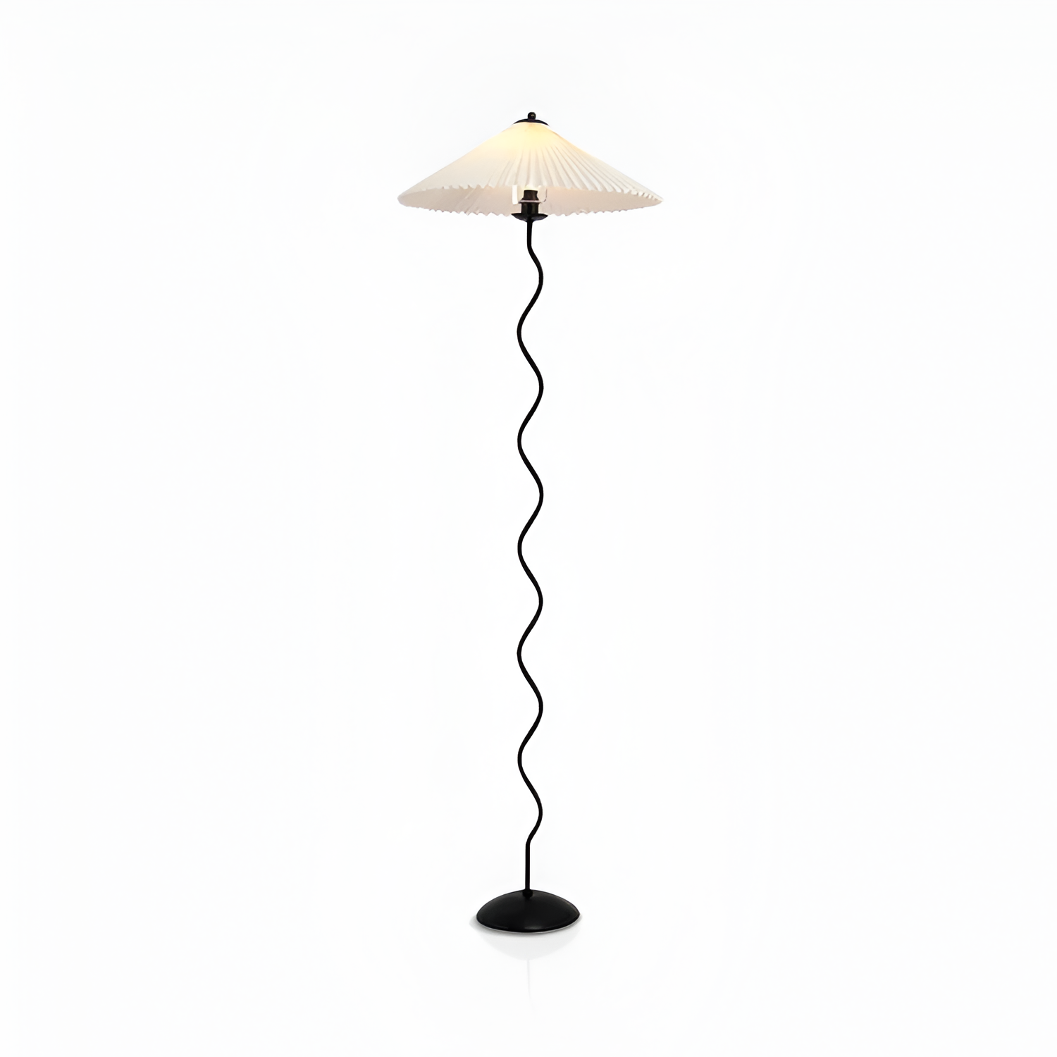 Plisseret Bølget Gulvlampe - Minimalistisk