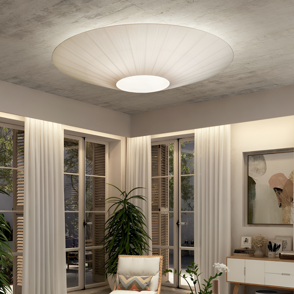 Plisseret Minimalistisk Loftlampe - Dæmpbar