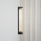 Rillet Lineær Solenergi Væglampe - Minimalistisk