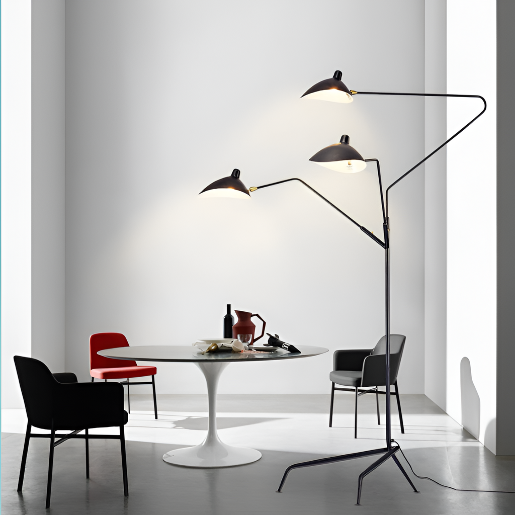 Industriel Minimalistisk Gulvlampe - Justerbar