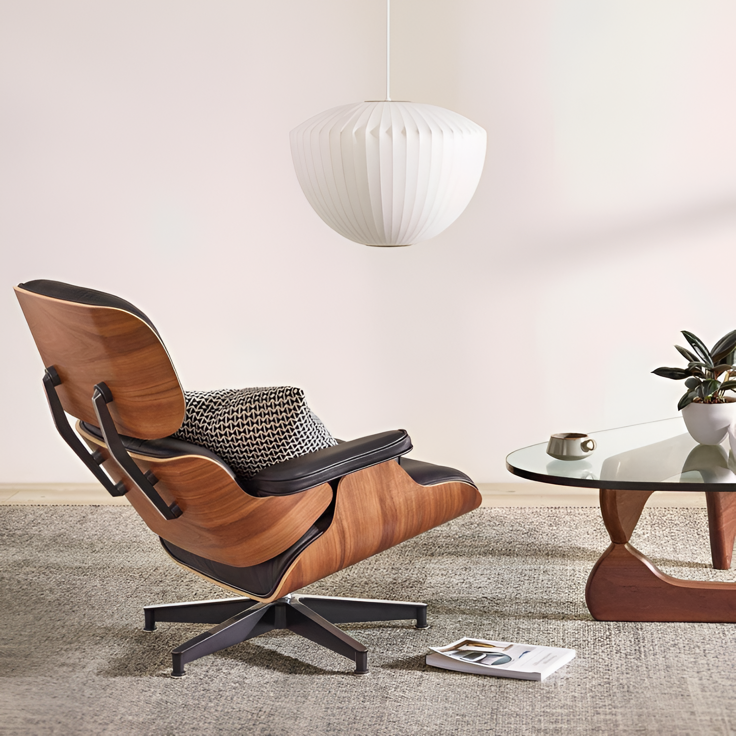 Mid Century Stil Pendellampe - Ribbet Ellipse