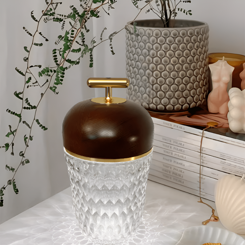 Minimalistisk Facetteret Bærbar Lampe - Ledningsfri