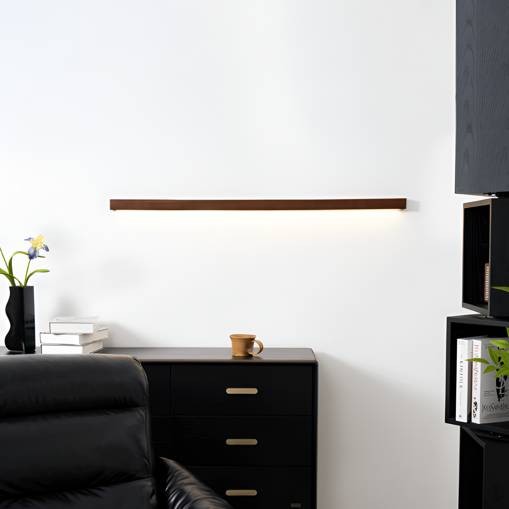 Lineær Træ Geometrisk Væglampe - Minimalistisk