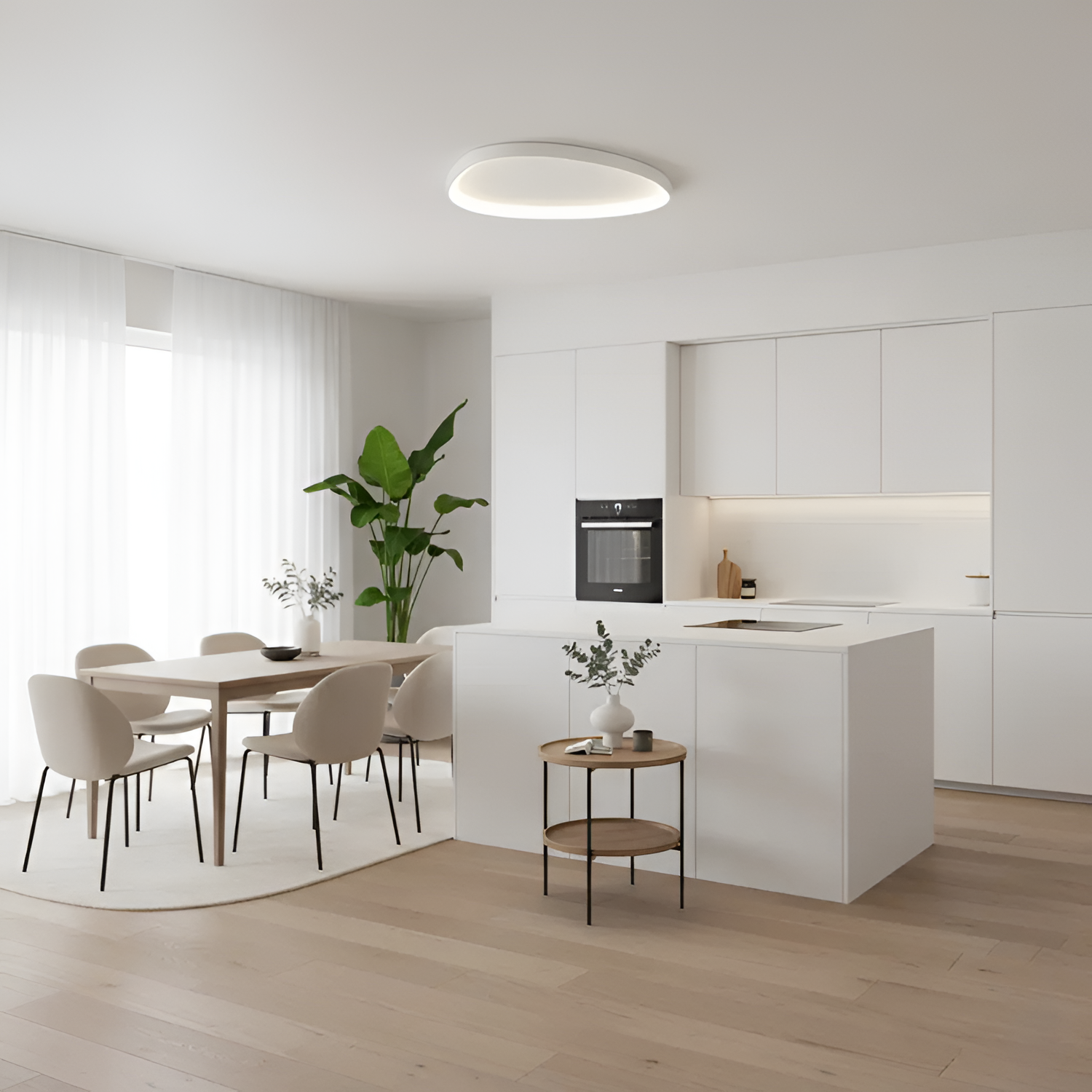 Organic Pebble LED Ceiling Light – Moderne loftslampe til planmontering