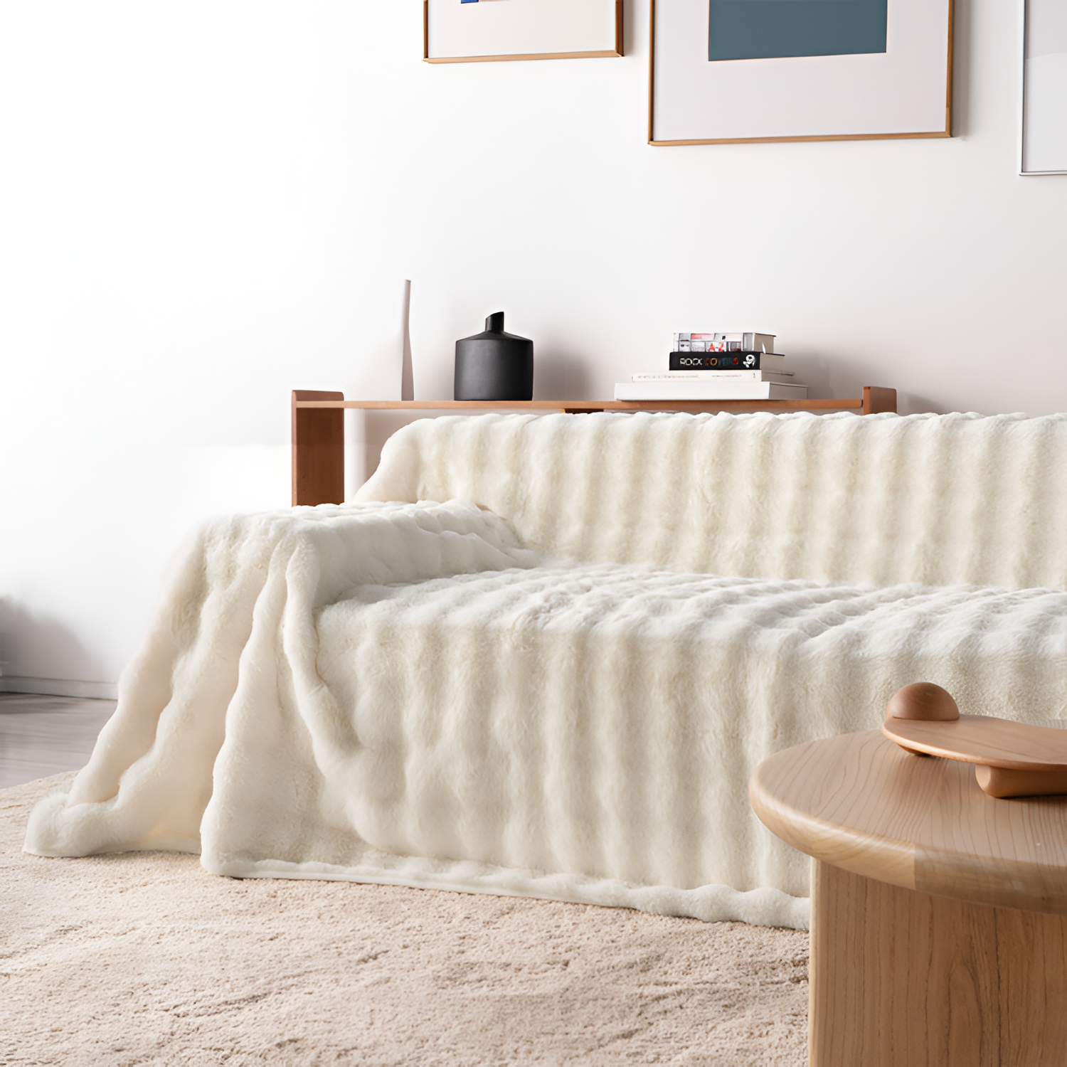 Minimalistisk Tekstureret Møbelplaid - Tern