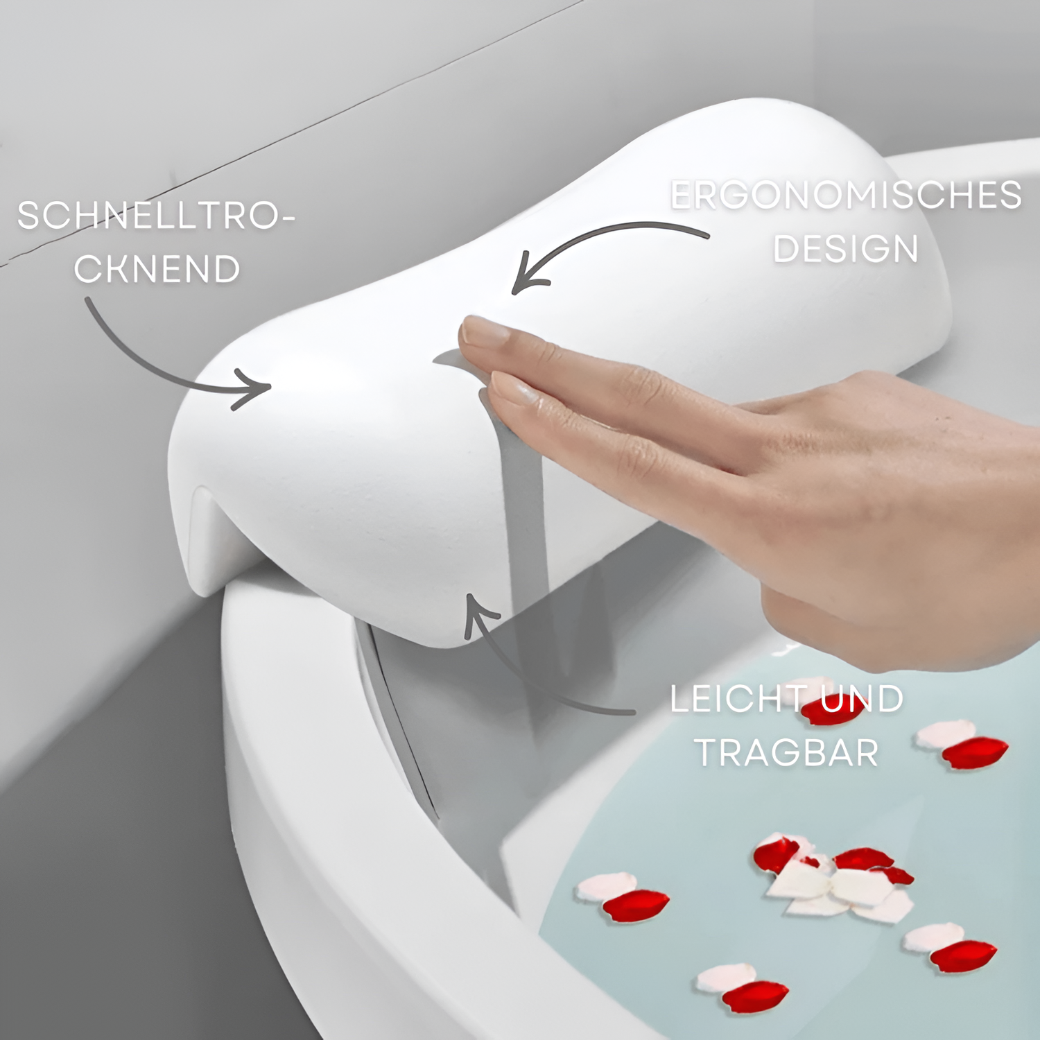 Minimalistisk Ergonomisk Badepude - Ensfarvet