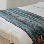 Bohemisk Frynser Chevron - Strikket Plaid