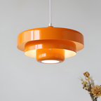 Vintage rund pendel i flere lag af metal – nordisk stil