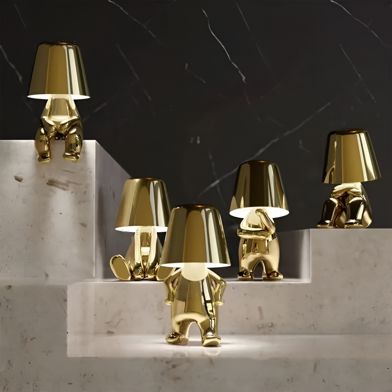 Moderne Skulpturel Bordlampe - Dekorativ