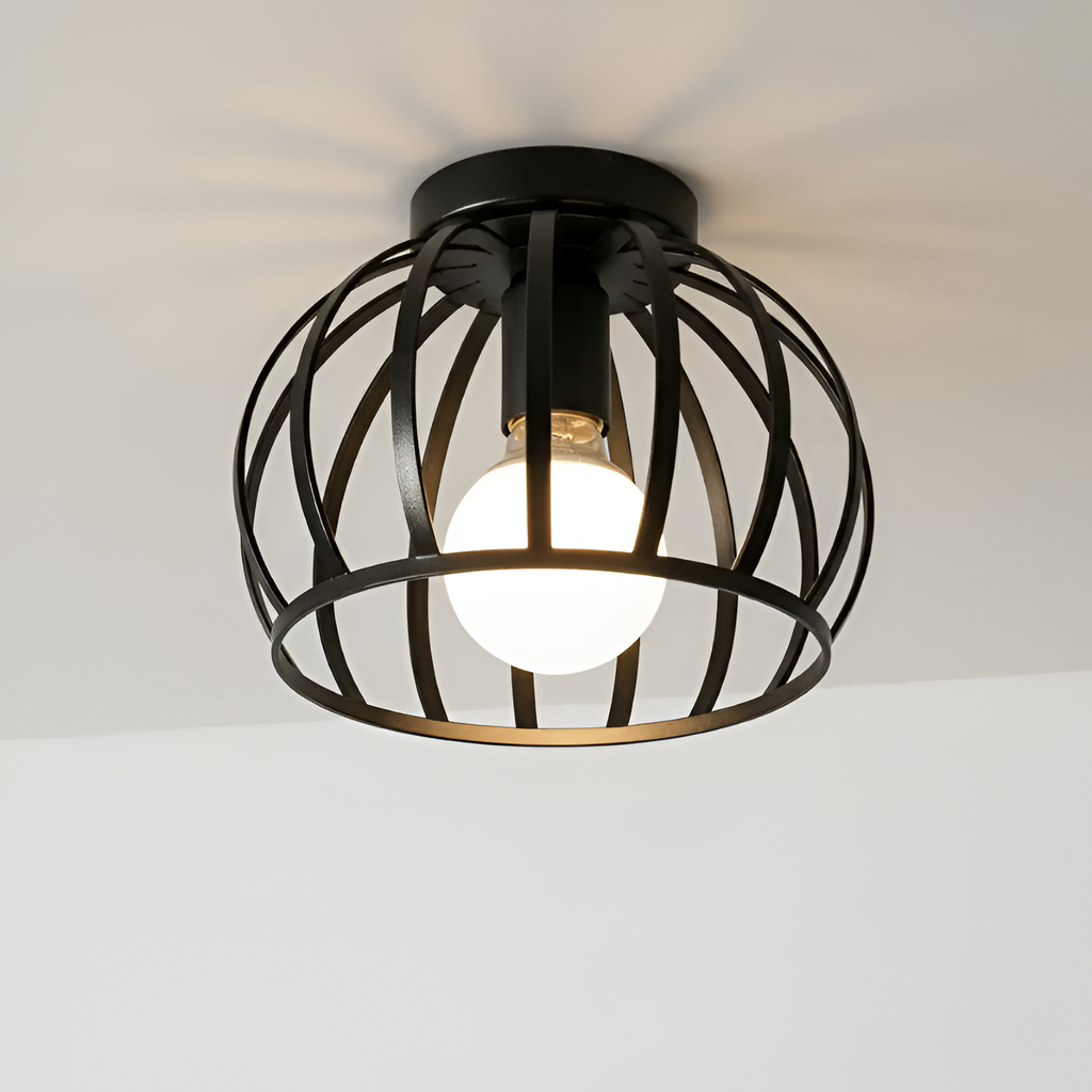 Sort Loftlampe i Industristil - Moderne Ganglampe