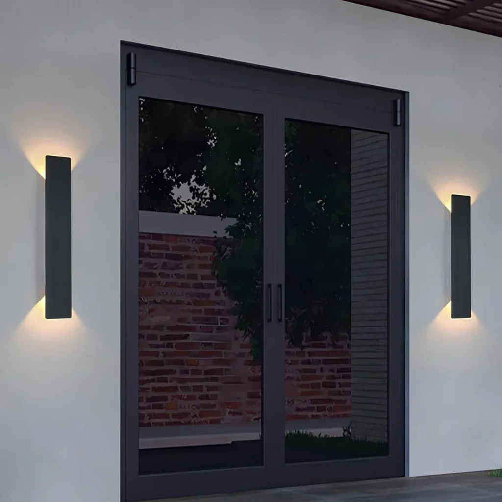 Sort væglampe – moderne LED-udendørsbelysning