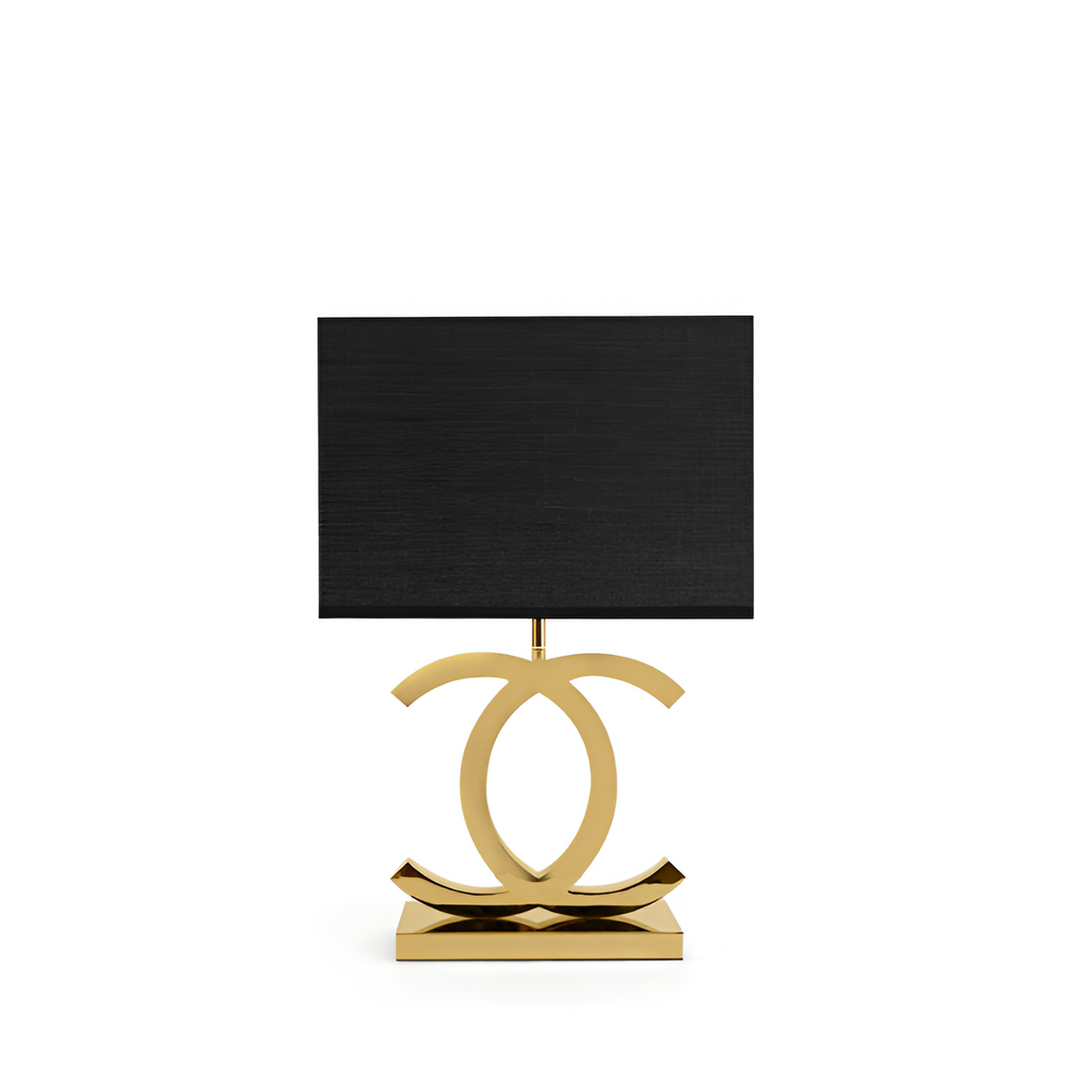 Poleret reflekterende bordlampe – skulpturel