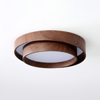 Lagdelt Træ-Effekt Loftslampe - Minimalistisk